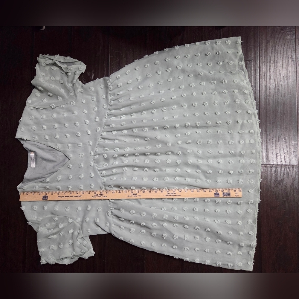 Hbeyyto Light Green Textured Dress Size 3XL - Picture 10 of 10